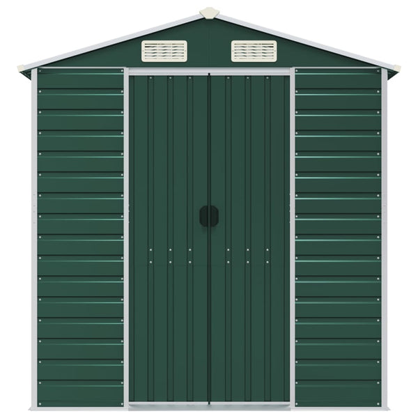 Gerätehaus Grün Verzinkter Stahl 191x895x198 cm