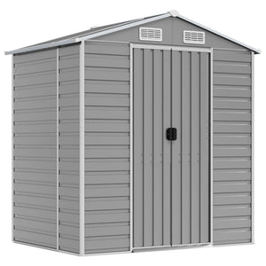 vidaXL Abri de jardin Gris clair 191x130x198 cm Acier galvanisé