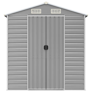 vidaXL Abri de jardin Gris clair 191x130x198 cm Acier galvanisé