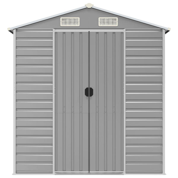 vidaXL Abri de jardin Gris clair 191x130x198 cm Acier galvanisé