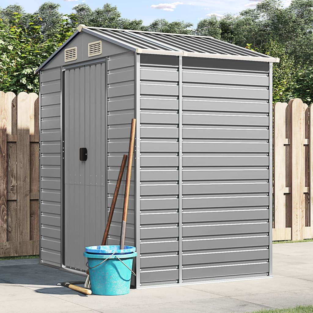 vidaXL Abri de jardin Gris clair 191x130x198 cm Acier galvanisé