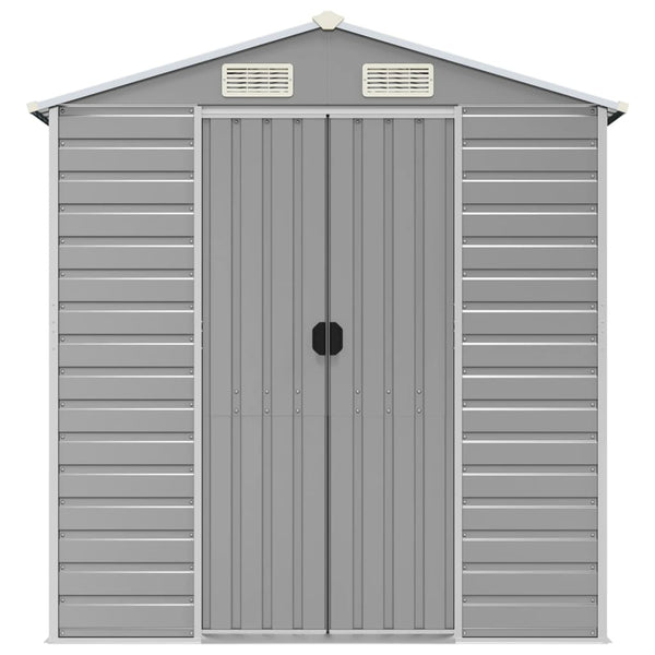 Gartenhaus Hellgrau, Verzinkter Stahl, 191x215x198cm