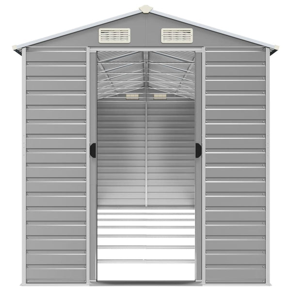 Gartenhaus Hellgrau Stahl 191x640x198cm