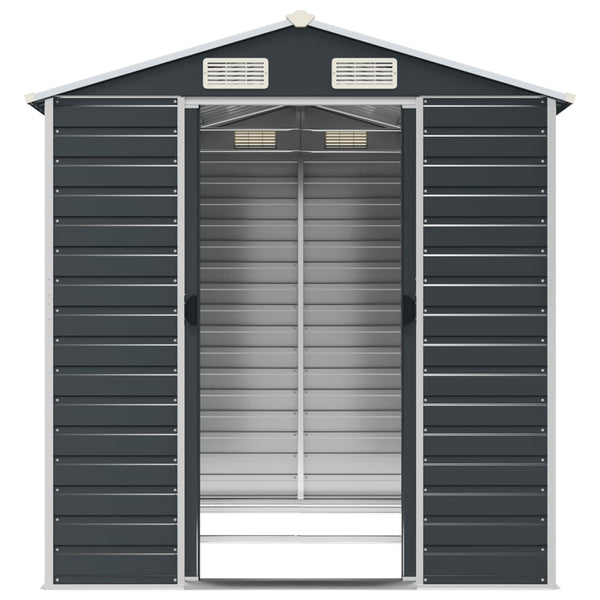 Gerätehaus Anthrazit, Verzinkter Stahl, 191x215x198 cm