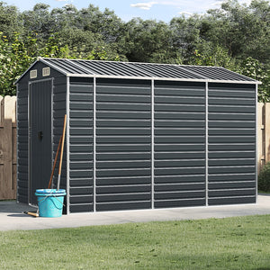 Gerätehaus Anthrazit 191x300x198 cm Stahl