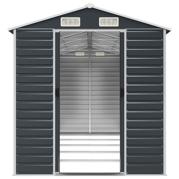 Gerätehaus Anthrazit Verzinkter Stahl 191x470x198 cm