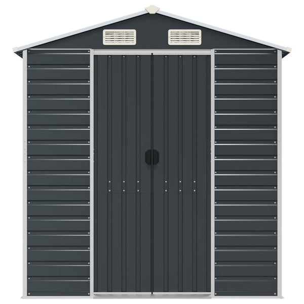 Gerätehaus Anthrazit, 191x555x198 cm, Stahl