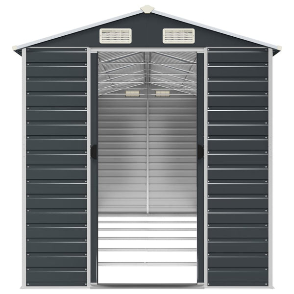 Gerätehaus Anthrazit, 191x555x198 cm, Stahl