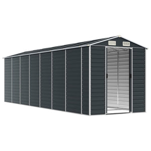 vidaXL Abri de jardin anthracite 191x640x198 cm acier galvanisé