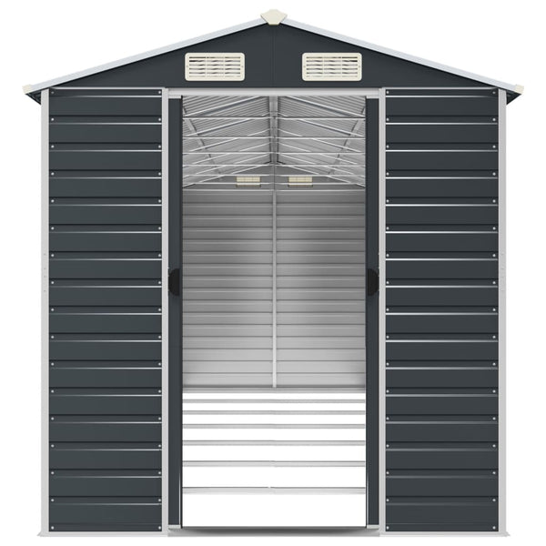 vidaXL Abri de jardin anthracite 191x640x198 cm acier galvanisé