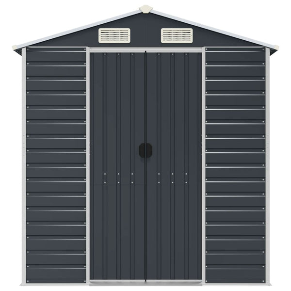 Gerätehaus Anthrazit, Verzinkter Stahl, 191x725x198 cm