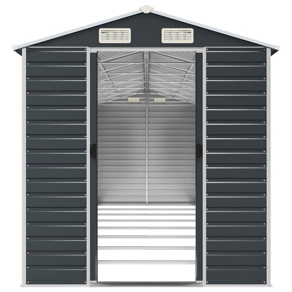 Gerätehaus Anthrazit, Verzinkter Stahl, 191x725x198 cm