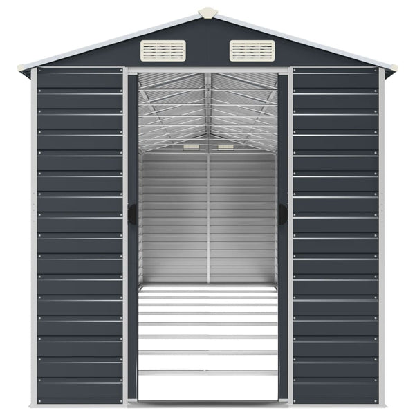 Gerätehaus Anthrazit, Verzinkter Stahl, 191x810x198 cm