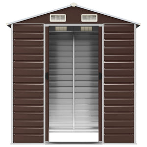 Gerätehaus Braun 191x130x198 cm Stahl