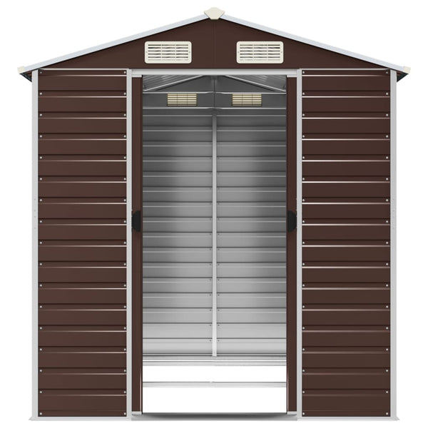 Gartenschuppen Braun 191x215x198cm Stahl
