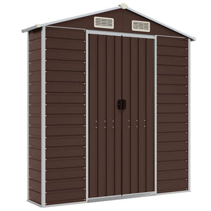 Gartenschuppen Braun 191x215x198cm Stahl