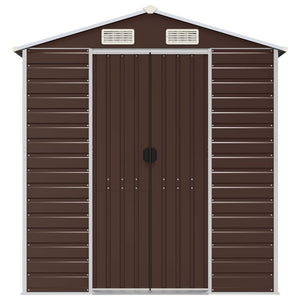 Gartenschuppen Braun Verzinkter Stahl 191x300x198cm