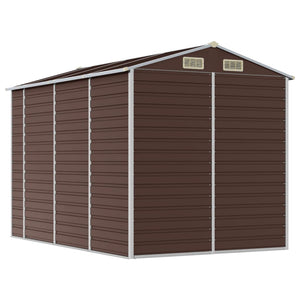 Gartenschuppen Braun Verzinkter Stahl 191x300x198cm