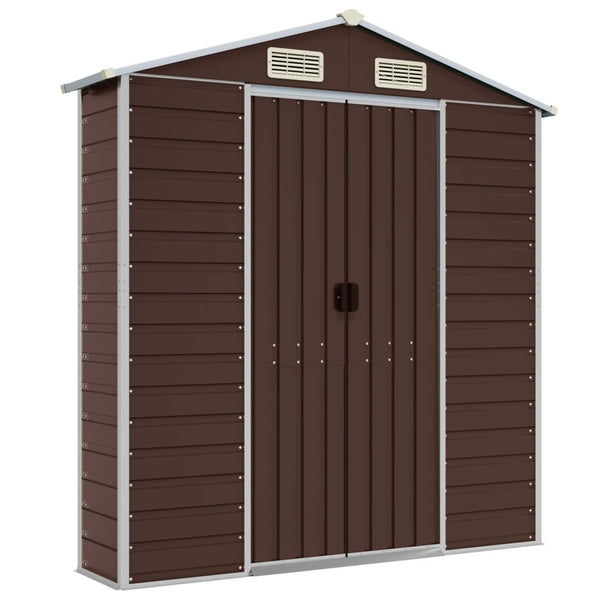 Gartenschuppen Braun Verzinkter Stahl 191x300x198cm