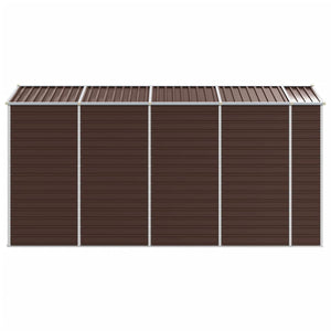 Gartenschuppen Braun Verzinkter Stahl 191x385x198 cm