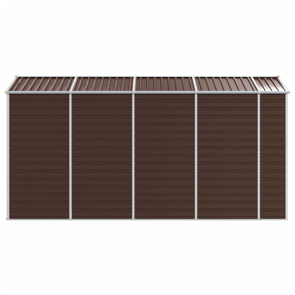 Gartenschuppen Braun Verzinkter Stahl 191x385x198 cm