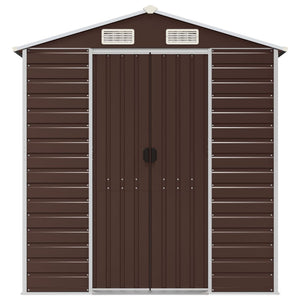 Gartenschuppen Braun Verzinkter Stahl 191x470x198cm