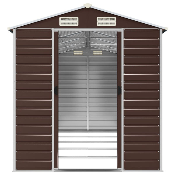 Gartenschuppen Braun Verzinkter Stahl 191x470x198cm