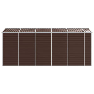Gartenschuppen Braun Verzinkter Stahl 191x470x198cm