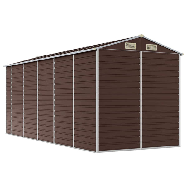 Gartenschuppen Braun Verzinkter Stahl 191x470x198cm
