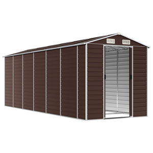 Gartenschuppen Braun Verzinkter Stahl 191x555x198cm