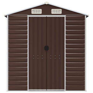 Gartenschuppen Braun Verzinkter Stahl 191x555x198cm