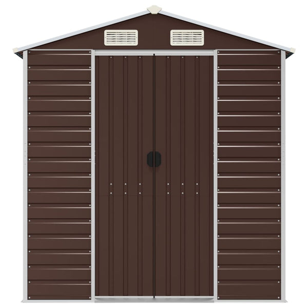 Gartenschuppen Braun Verzinkter Stahl 191x555x198cm