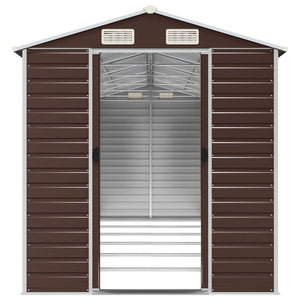 Gartenschuppen Braun Verzinkter Stahl 191x555x198cm