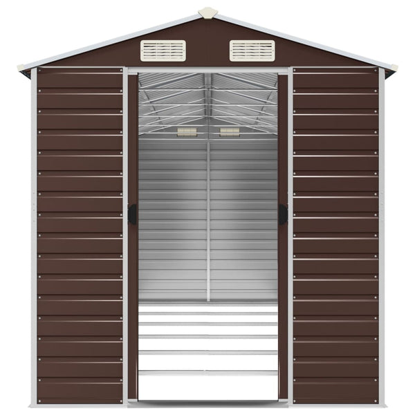 Gartenschuppen Braun Verzinkter Stahl 191x555x198cm