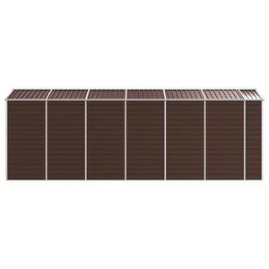 Gartenschuppen Braun Verzinkter Stahl 191x555x198cm