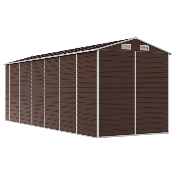 Gartenschuppen Braun Verzinkter Stahl 191x555x198cm