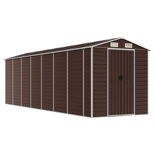 Gartenschuppen Braun Verzinkter Stahl 191x640x198cm