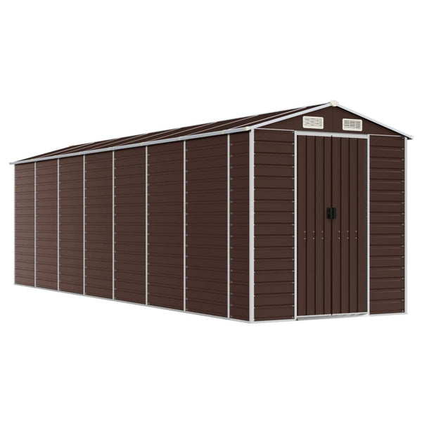 Gartenschuppen Braun Verzinkter Stahl 191x640x198cm