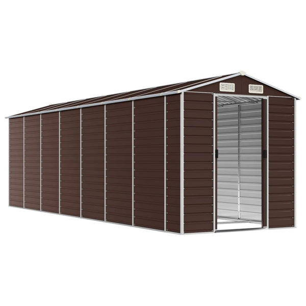 Gartenschuppen Braun Verzinkter Stahl 191x640x198cm