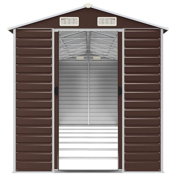Gartenschuppen Braun Verzinkter Stahl 191x640x198cm