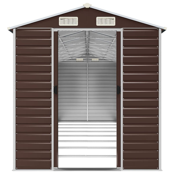 Gerätehaus Braun Verzinkter Stahl 191x725x198cm