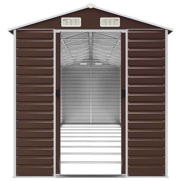 Gerätehaus Braun Verzinkter Stahl 191x810x198cm