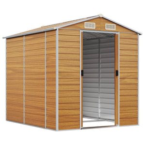 Gartenhaus Hellbraun Verzinkter Stahl 191x215x198cm
