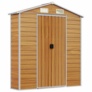 Gartenhaus Hellbraun Verzinkter Stahl 191x215x198cm