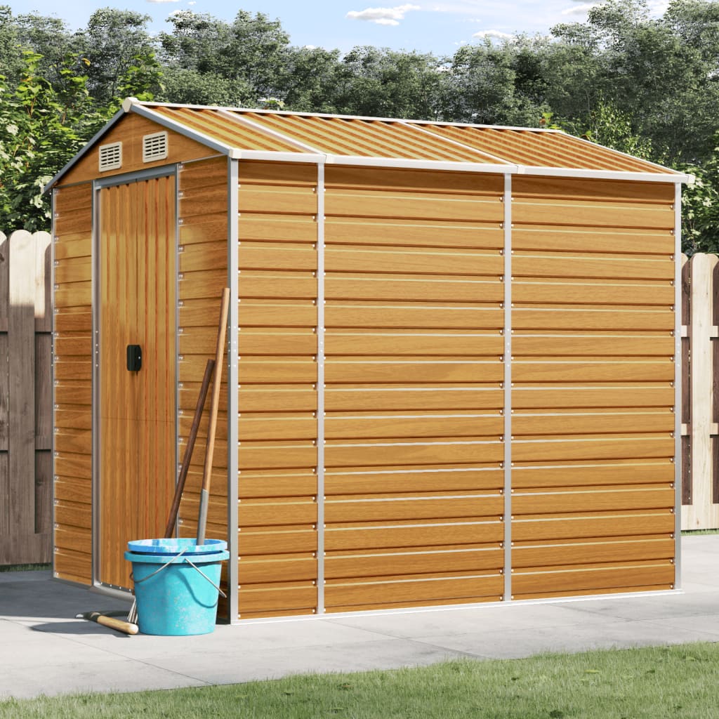 Gartenhaus Hellbraun Verzinkter Stahl 191x215x198cm