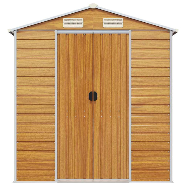 Gerätehaus Hellbraun 191x385x198 cm Stahl