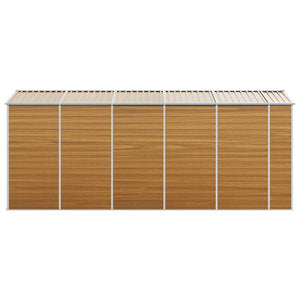 Gerätehaus Hellbraun, Verzinkter Stahl, 191x470x198 cm
