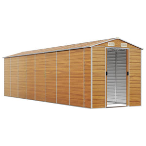 Gerätehaus Hellbraun Verzinkter Stahl 191x725x198cm