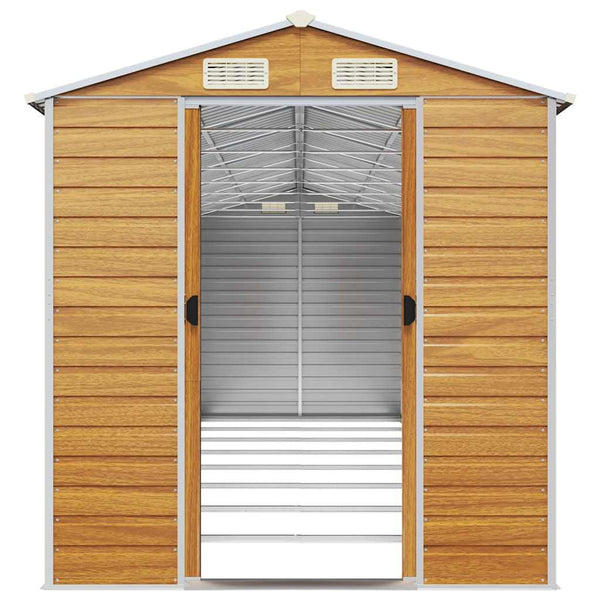 Gerätehaus Hellbraun Verzinkter Stahl 191x725x198cm