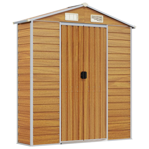 Gerätehaus Hellbraun, Verzinkter Stahl, 191x810x198cm